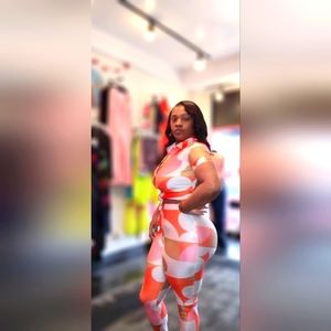 2piece color block set